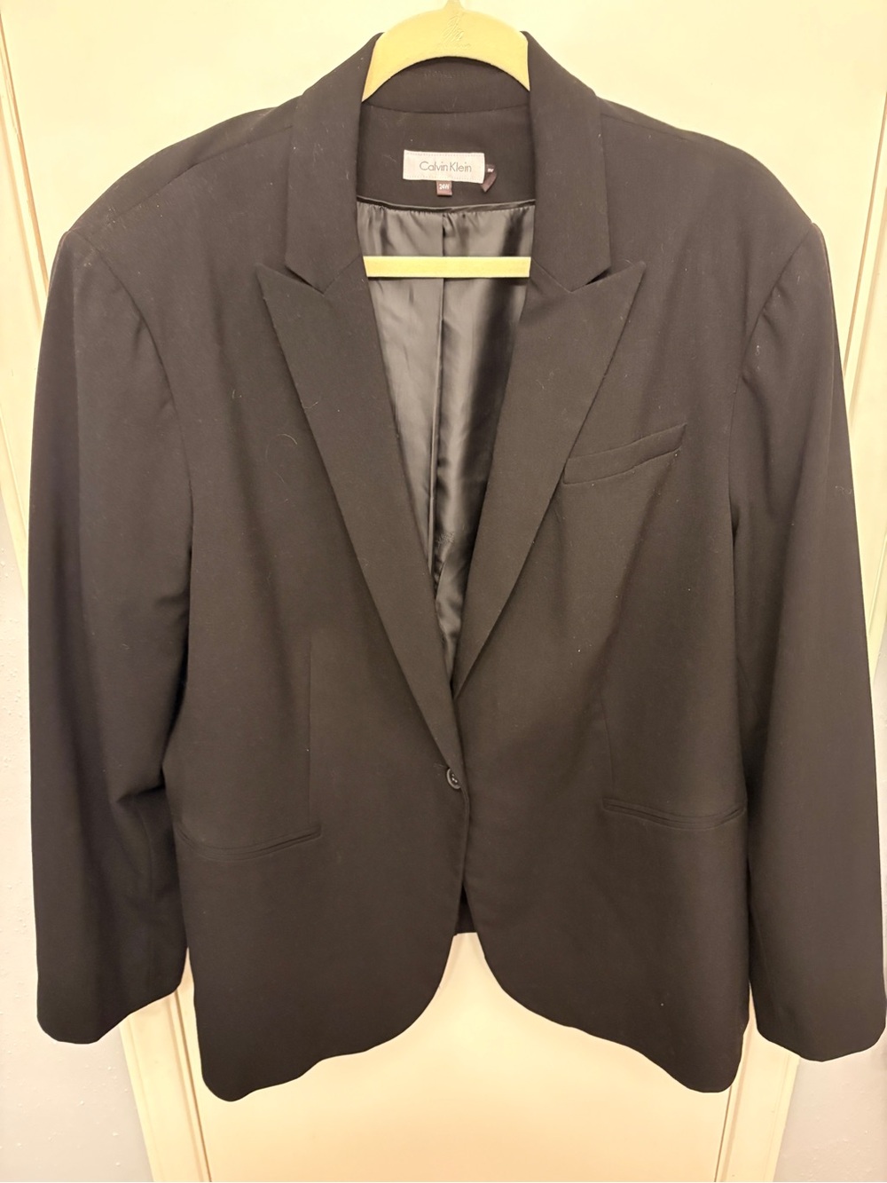 Calvin Klein Black Women's Blazer with Satin Lining